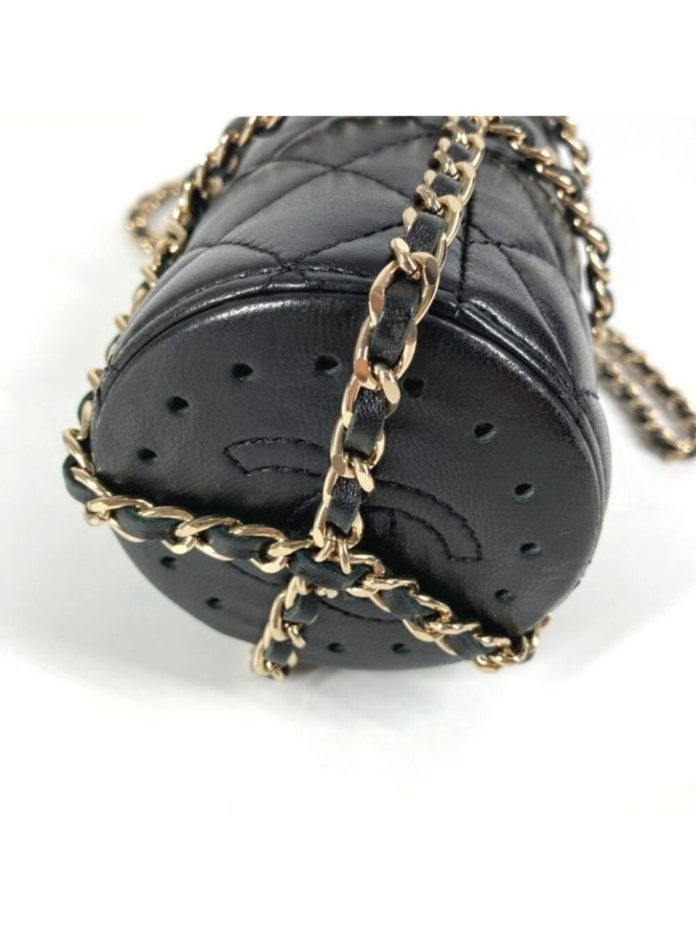 Chanel Shoulder Bag CC Logo Chain With Case As1324 Leather Black - Picture 5 of 9